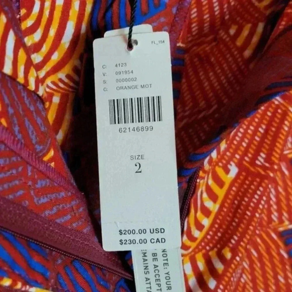 NWT Anthropologie x SIKA Abstract Red Wide-Leg African Bohemian Trousers Size 2 - Picture 5 of 6